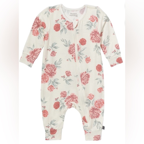 Modern Moments Set Baby Girl Floral Print Super Soft Viscose Footless Sleeper - Picture 2 of 8